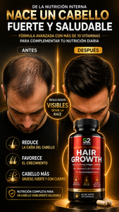 Nutre tu cabello desde donde realmente comienza: el interior. con HAIR GROWTH, con Collagen y OptiMSM