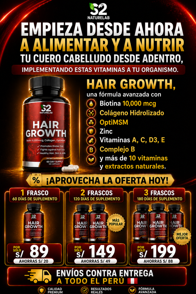 Nutre tu cabello desde donde realmente comienza: el interior. con HAIR GROWTH, con Collagen y OptiMSM