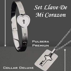 Set Llave De Mi Corazón: Pulsera + Collar