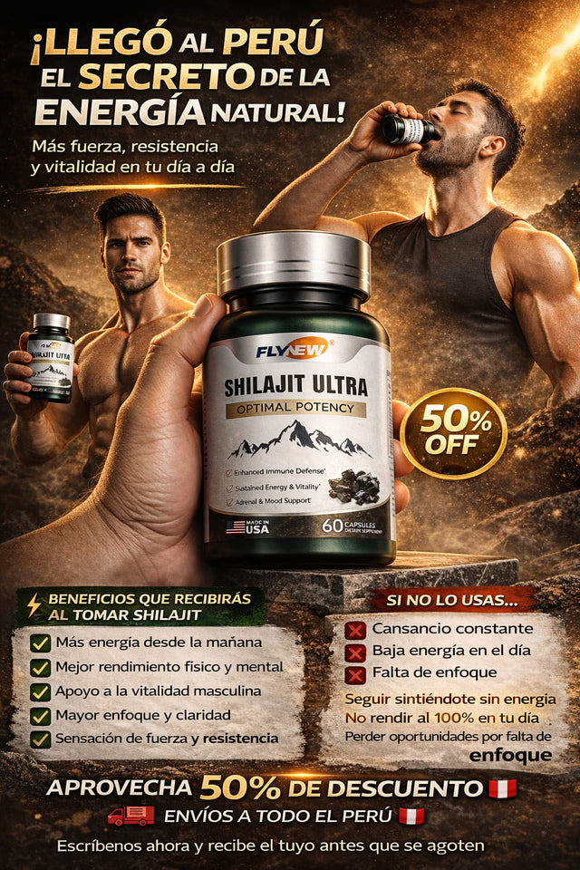 SHILAJIT ULTRA FLASH NEW (410 mg de extracto puro de Shilajil Ultra) 👉 Energía, potencia y vitalidad al máximo nivel