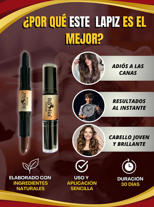 Lápiz Cubre Canas Instantáneo Doble Punta