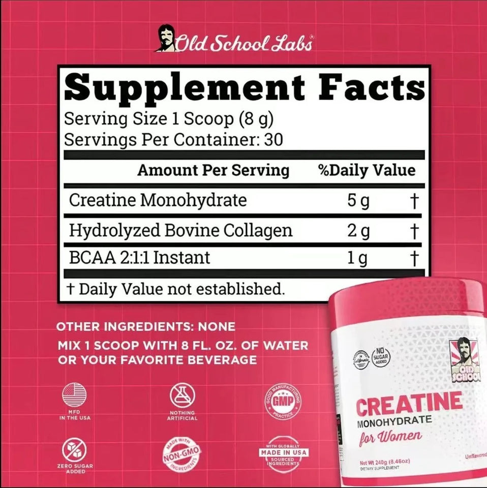 CREATINE MONOHYDRATE for woman
