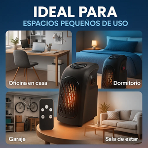Calefactor Eléctrico Portátil Led 400W + Control Remoto